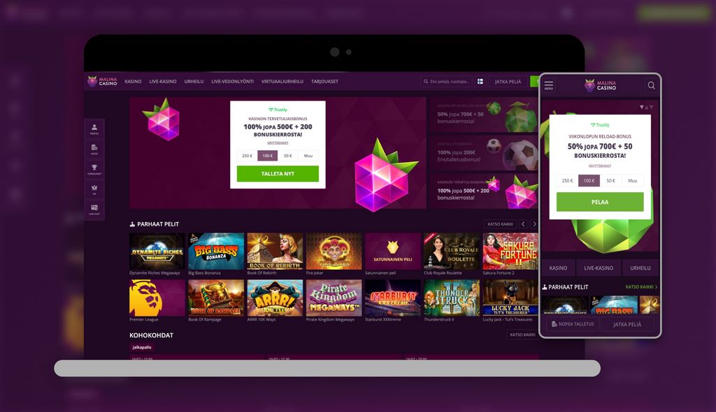 Avis sur Malina Casino en ligne (2026) - Offre de bonus de bienvenue unique